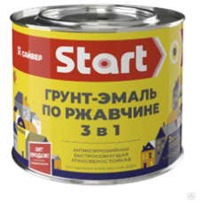 Лк.СТАРТ Грунт-эмаль по ржавчине ХВ 3 в 1 красно-коричневая 0,8 кг./14